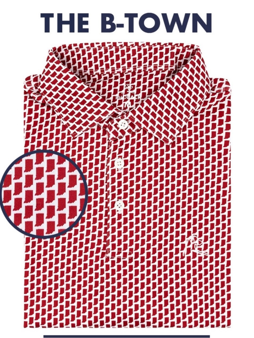 Rhoback Indiana University (IU) Bloomington Hoosiers Collegiate Polo - Size XXL